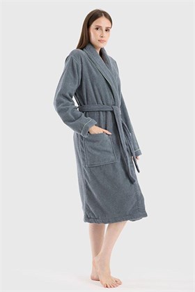Benetton Home Bornoz Erkek Kadın Unisex Koyu Gri %100 pamuk