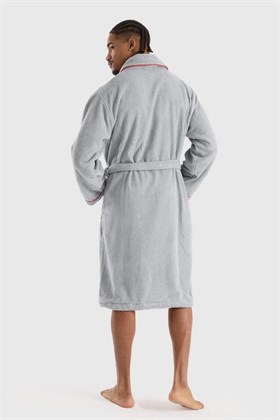 Benetton Home Bornoz Erkek Kadın Unisex Gri %100 pamuk