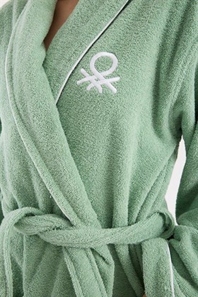 Benetton Home Bornoz Erkek Kadın Unisex Açık Yeşil %100 pamuk
