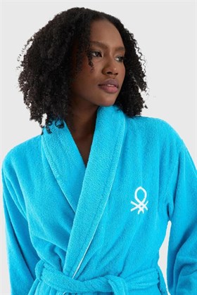Benetton Home Bornoz Unisex Turkuaz S/M