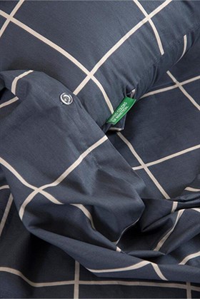 Benetton Home Gri Çizgili Tek Kişilik Ranforce Nevresim Seti