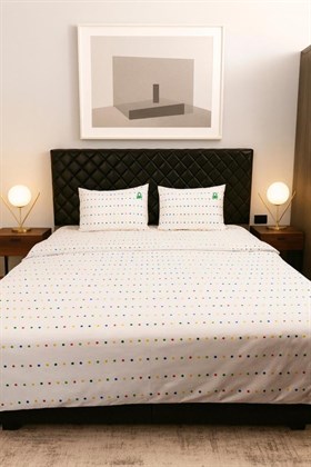 Benetton Home Renkli Puantiye Çift Kişilik Ranforce Nevresim Seti