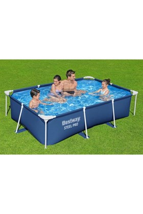 Bestway ® 56403 Steel Pro® Dikdörtgen Yerüstü Prefabrik Havuz 2,59 M X 1,70 M X 61 Cm