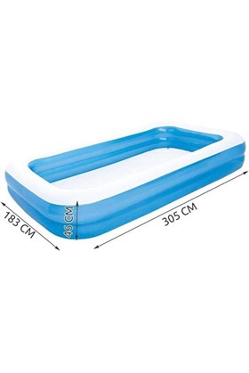 Bestway 62002 Pompalı-Bestway 54150, Jumbo Deluxe Şişme Aile Havuz