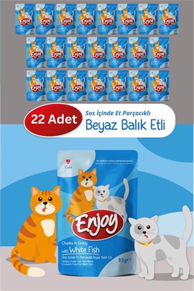 Enjoy Balıklı Kedi Pouch Yaş Mama 85Gr x 22 Adet