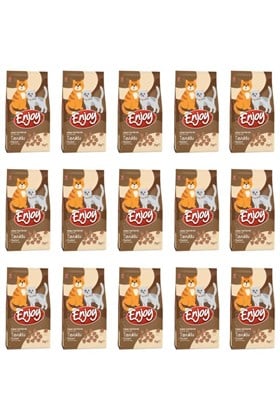 Enjoy Yetişkin Kediler için Tavuklu Tam ve Dengeli Kedi Maması 1 kg X 15
