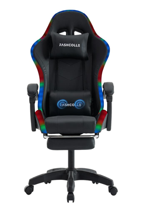Fashcolle Black Star Işıklı - Masaj Özellikli Oyuncu Koltuğu Black