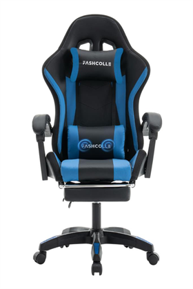 Fashcolle Blue Star Işıklı - Masaj Özellikli Oyuncu Koltuğu Mavi-Siyah