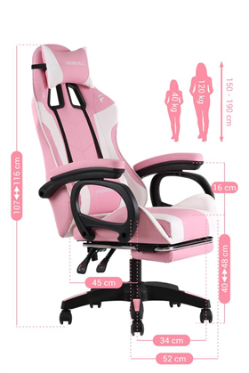 Fashcolle Dynamic Pink Masajlı Oyuncu Koltuğu