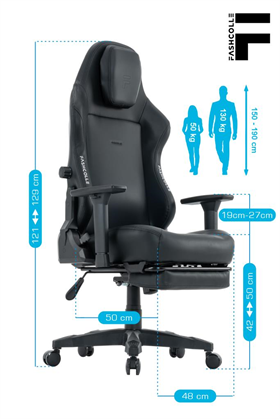 Fashcolle Globe Pro Black Oyuncu Koltuğu