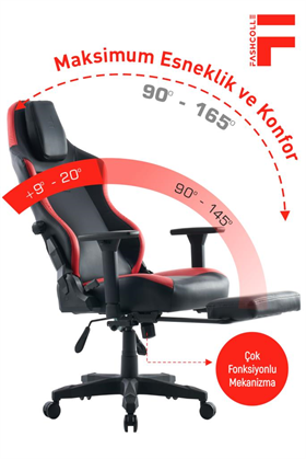 Fashcolle Globe Pro Black-Red Oyuncu Koltuğu
