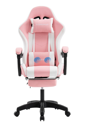 Fashcolle Pink Star Işıklı - Masaj Özellikli Oyuncu Koltuğu Pembe-Beyaz
