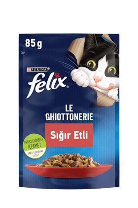 FELIX Sığır Etli 85 Gr. X 26 Adet Yaş Kedi Maması