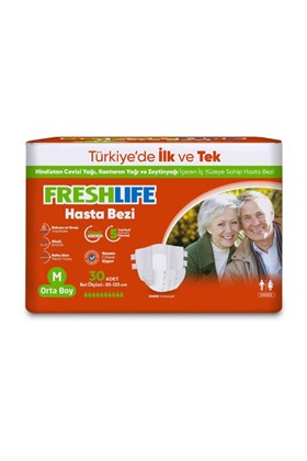 Freshlife Medium Beden Orta Boy Yetişkin Hasta Bezi 30 Adet
