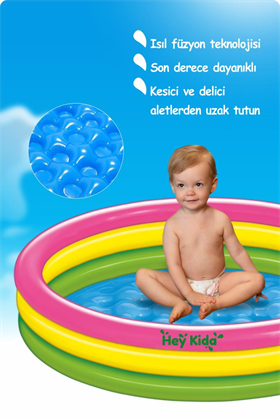 Heykida Şişme Tabanlı 3 Boğumlu Havuz 114x25 cm