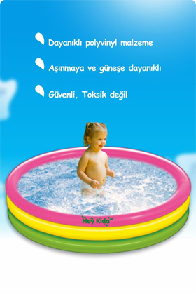 Heykida Şişme Tabanlı 3 Boğumlu Havuz 114x25 cm