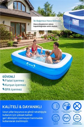 Heykida Swim Safe Dikdörtgen Havuz 265x175x50cm