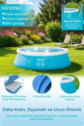 Heykida Swim Safe Hızlı Kurulum Havuzu 183x51cm