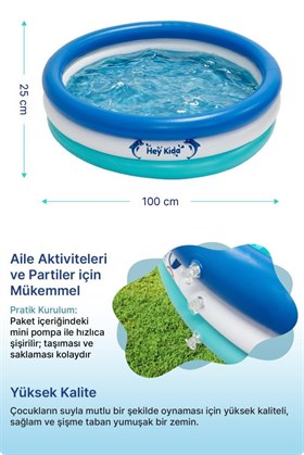 Heykida Swim Safe Şişme Çember Havuz 100x25cm