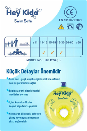Heykida Swim Safe Yüzme Yardımcısı Deniz Kolluğu 1-6 Yaş