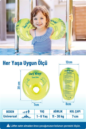 Heykida Swim Safe Yüzme Yardımcısı Deniz Kolluğu 1-6 Yaş