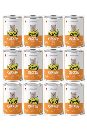 King Tavuk Etli Yavru Kedi Konservesi 400 gr*12 Adet