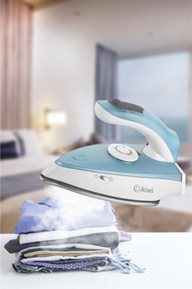 Kiwi Çelik Tabanlı Katlanabilir 1000 Watt Seyahat Ütüsü