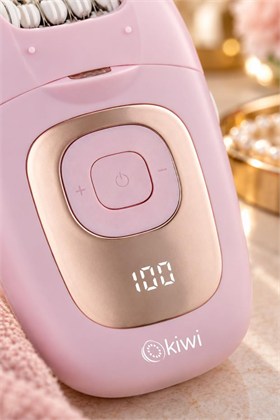 Kiwi KEP-6819 Şarjlı Epilasyon Cihazı Pembe | 18 Cımbız | LCD Ekran | LED Aydınlatma
