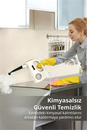 Kiwi Ksc-4214 Dijital Göstergeli Ekstra Uzatma Borulu Buharlı Temizleyici - Buharlı Temizlik Makinesi