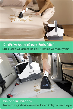 Livenzi JJB-737-II Koltuk Halı Yıkama Ve Leke Çıkartma Makinesi-Beyaz