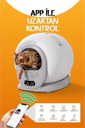 Livenzi Pet Akıllı Otomatik Kedi Tuvaleti | Wi-Fi Kontrollü & Otomatik Temizleme & Koku Önleyici & Uv Sterilizasyon