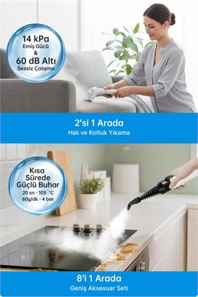 Livenzi SY-F01A Halı ve Koltuk Yıkama & Buharlı Temizlik Makinesi 2si 1 Arada