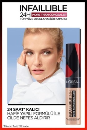 LOreal Paris Infaillible Tüm Yüze Uygulanabilir Kapatıcı 327 Cashmere