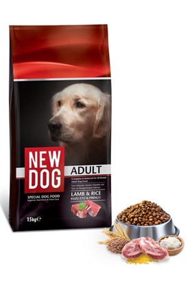 New Dog NewDog Kuzu Etli Pirinçli Yetişkin Köpek Maması 15 kg