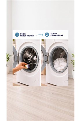 Peros Pratik Matik Çamaşır Deterjanı Kapsülü - Tableti 52 Adet Beyazlar (2PK*26)