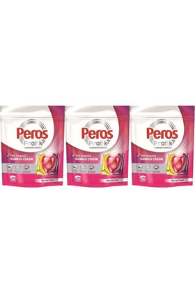 Peros Pratik Matik Çamaşır Deterjanı Kapsülü - Tableti 78 Adet Renkliler (3PK*26)