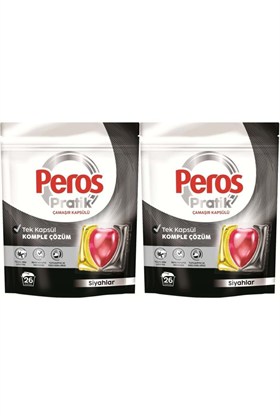Peros Pratik Matik Çamaşır Deterjanı Kapsülü - Tableti 52 Adet Siyahlar (2PK*26)