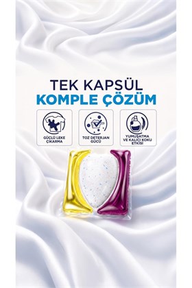 Peros Pratik Matik Çamaşır Deterjanı Kapsülü - Tableti 52 Adet Beyazlar (2PK*26)