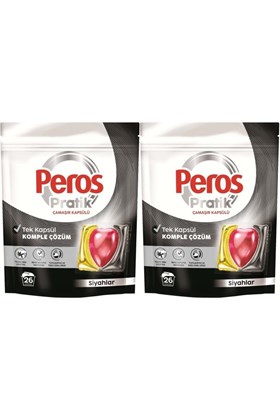 Peros Pratik Matik Çamaşır Deterjanı Kapsülü - Tableti 52 Adet Siyahlar (2PK*26)