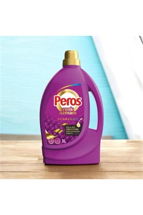 Peros Sıvı Bakım Renk Uzmanı Renkliler için Sıvı Çamaşır Deterjanı 3 L