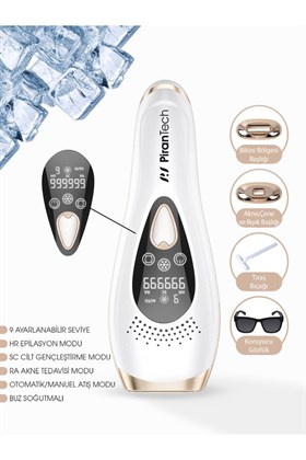 pirantech Bhrl-10 Lcd Ekranlı 9 Seviyeli Cilt Gençleştirici Buz Lazer Ipl Epilasyon Tüy Alma Aleti