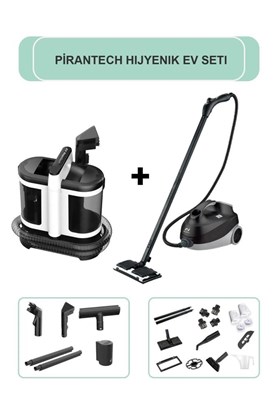 Pirantech Cb-107c Buharlı Temizlik Makinası / V22c Koltuk Ve Halı Yıkama Makinesi (HİJYENİK EV SETİ)