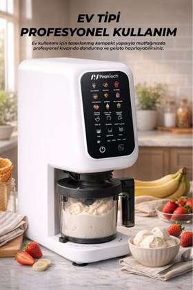 PiranTech DM-26 700W Dondurma Makinesi | Jelato, Sorbe, Milkshake Yapma Makinesi