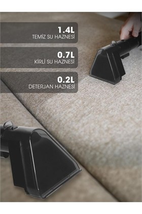 Pirantech V22C Koltuk ve Halı Yıkama Makinesi - Cam Temizleme Makinesi - Evcil Hayvan Temizleme Makinesi