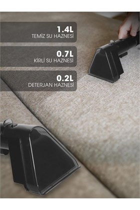 Pirantech V22C Koltuk ve Halı Yıkama Makinesi - Cam Temizleme Makinesi - Evcil Hayvan Temizleme Makinesi