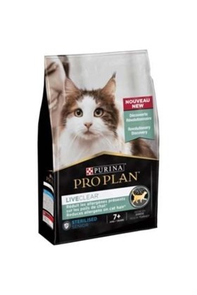 Pro Plan LiveClear 7+ Hindili Alerjen Azaltan Kısırlaştırılmış Yaşlı Kedi Maması 1,4 Kg