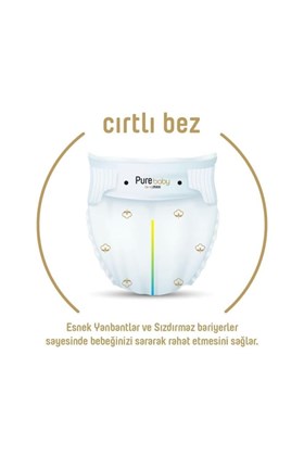 Pure Baby Organik Pamuklu 5 Numara Junior 152li Bebek Bezi