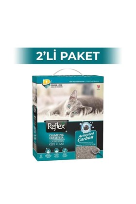 Reflex Aktif Karbonlu Süper Hızlı Topaklanan Kedi Kumu 6 Lt 2 Adet