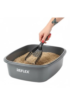 Reflex Care İos Kedi Kumu Küreği Gri (29,5 x 9,5 x 3,5 cm)
