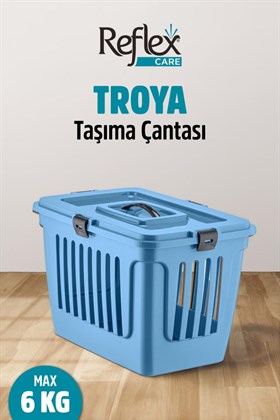 Reflex Care Troya Kedi ve Köpek Taşıma Çantası Mavi (49,5 x 33,5 x 33 cm)